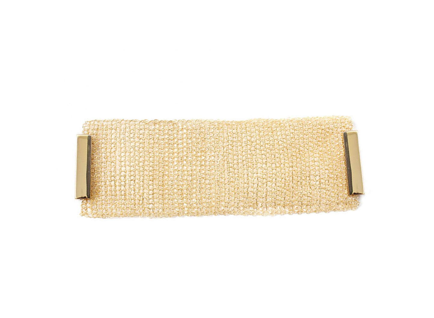 Bracelete de Crochê Dourado