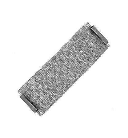 Bracelete de Crochê Ônix