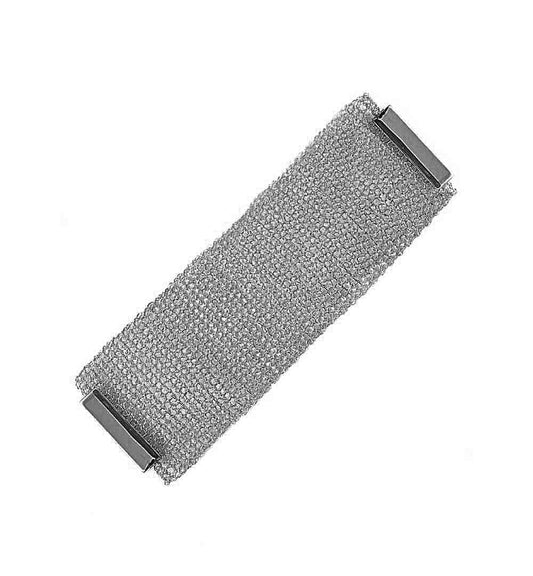 Bracelete de Crochê Ônix