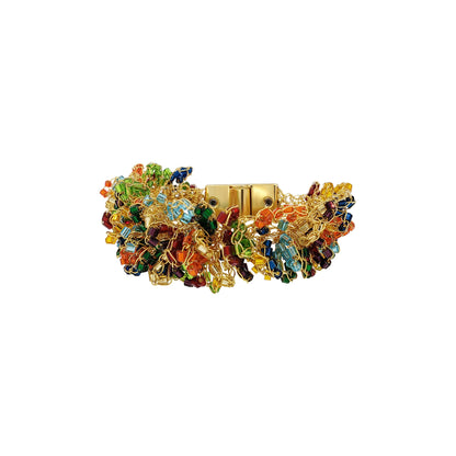 Bracelete de Crochê Fru-fru Mix Colorido