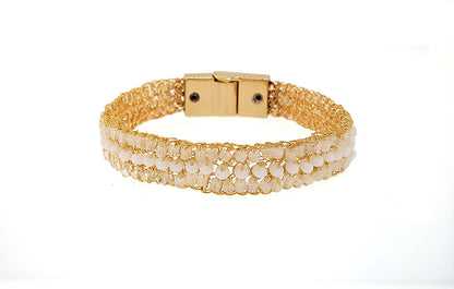 Bracelete de Crochê Narrow Off White