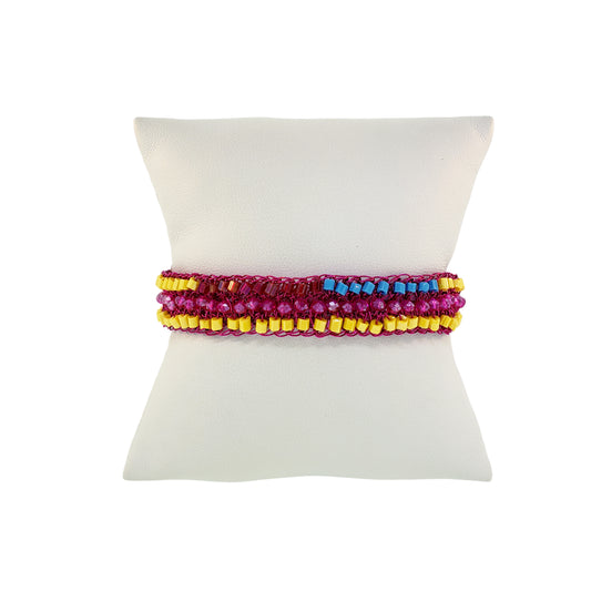 Bracelete de Crochê Ziggy Eletric Warmth Mix