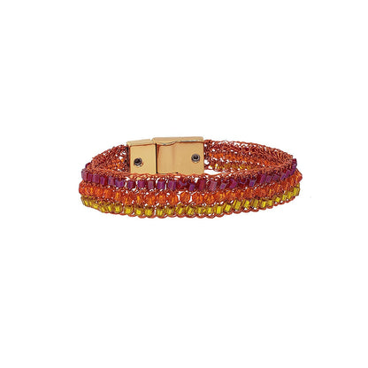 Bracelete de Crochê Narrow Neon Vibe