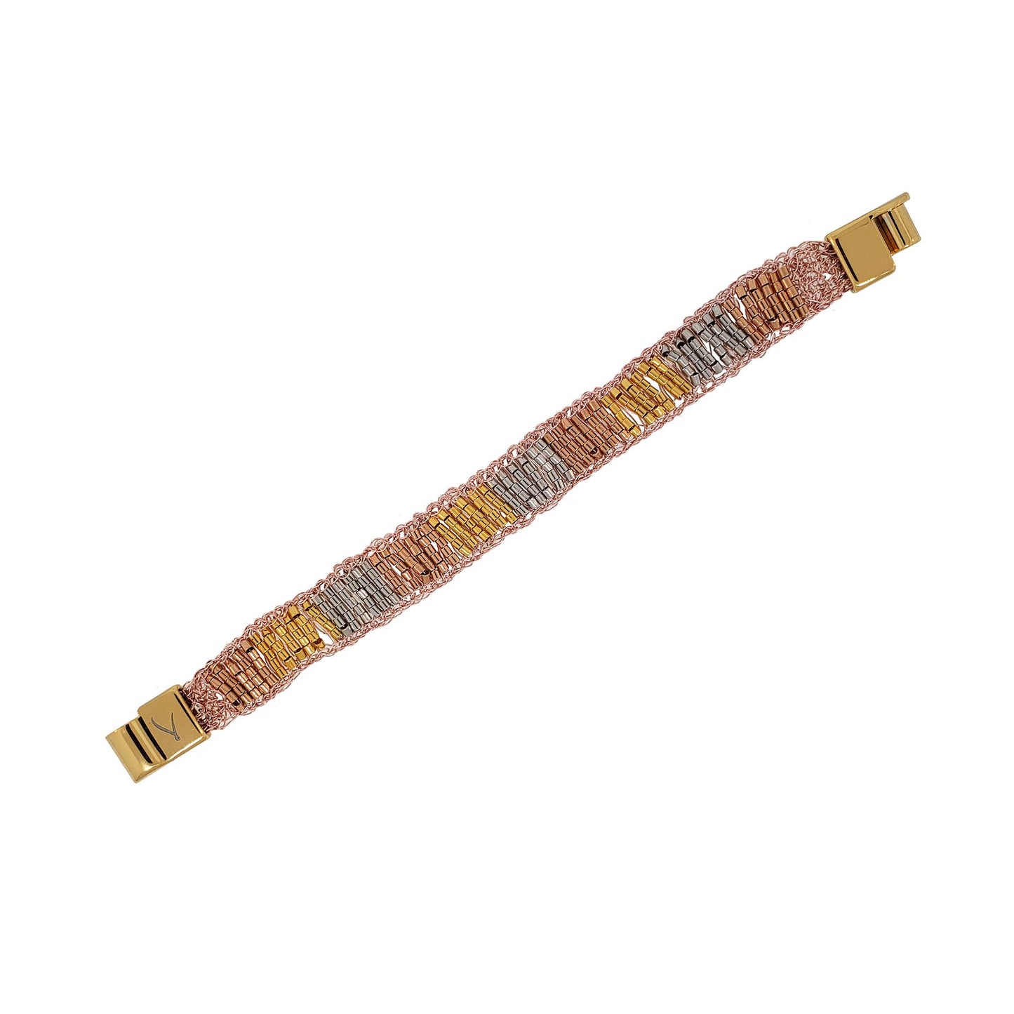 Bracelete de Crochê Trio Gold