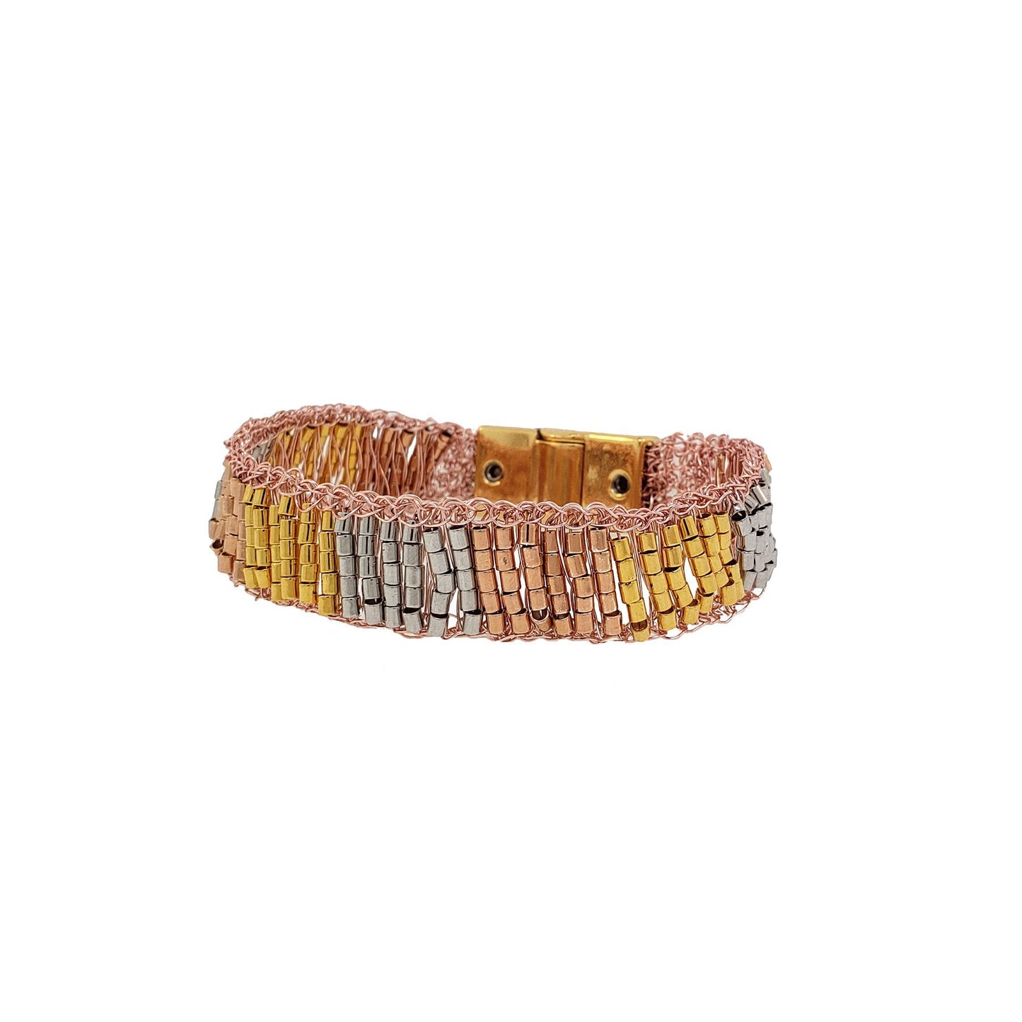 Bracelete de Crochê Trio Gold