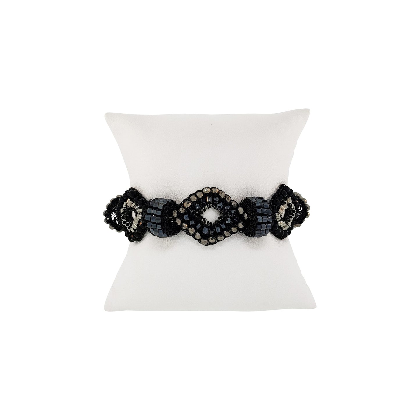 Bracelete de Crochê Diamond Suit Wild Cards Preto