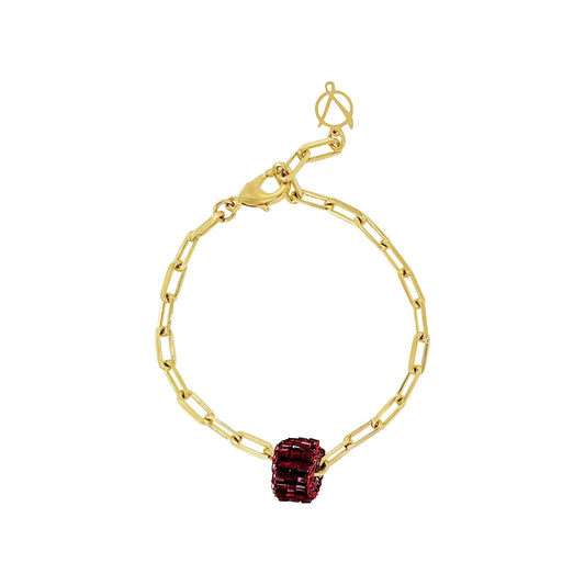 Bracelete de Crochê High Roller Wild Cards Vermelho