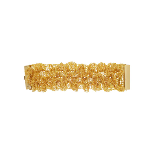 Bracelete de Crochê Rio Dourado Essence
