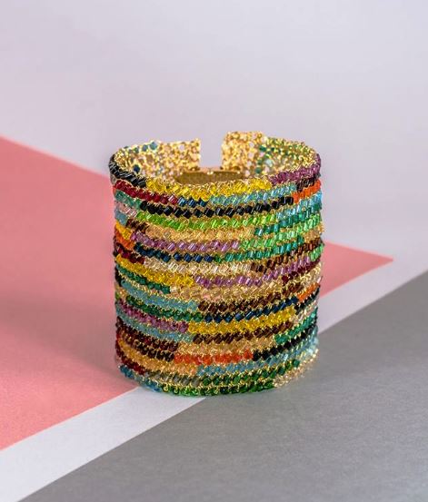 Bracelete de Crochê Max Rainbow