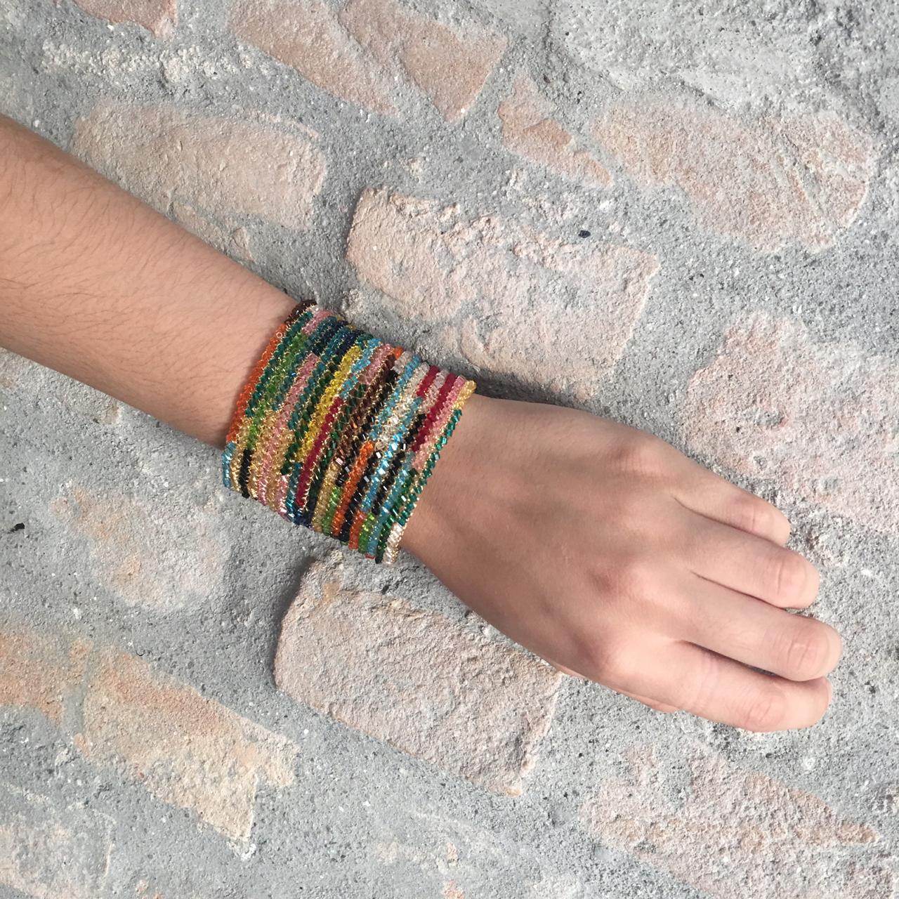 Bracelete de Crochê Max Rainbow