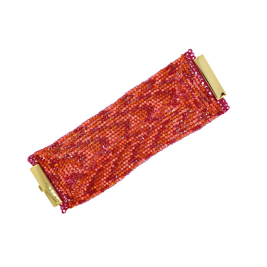 Bracelete de Crochê Max Aurora Rosa
