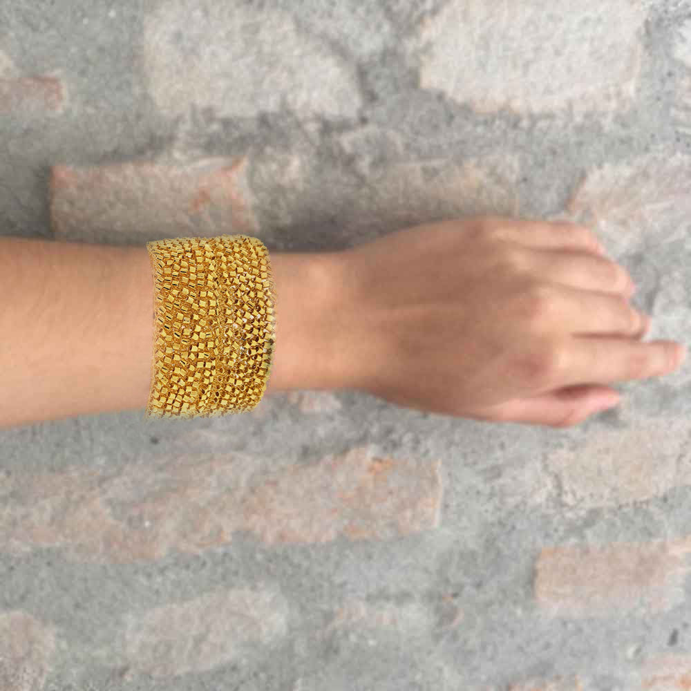 Bracelete de Crochê All Gold