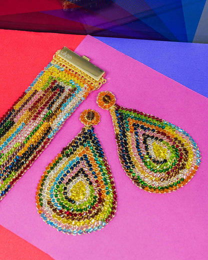 Bracelete de Crochê Rainbow