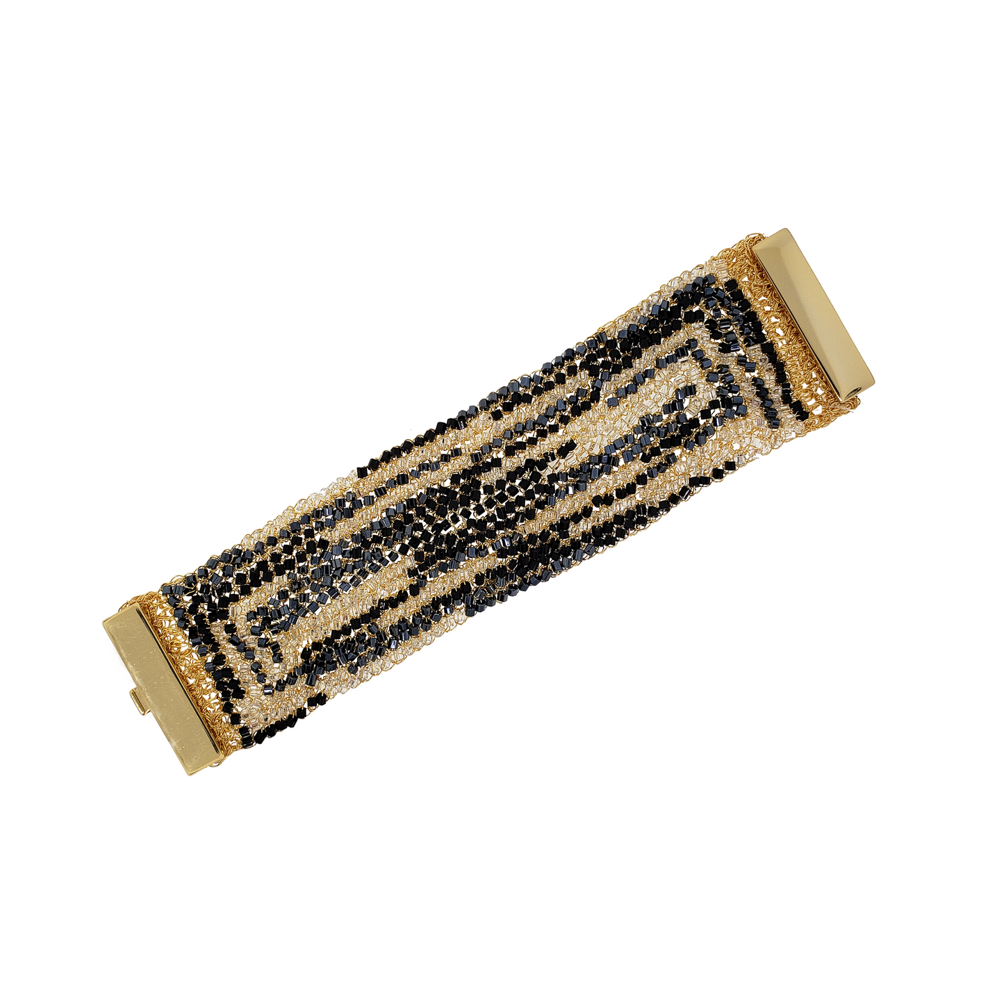 Bracelete de Crochê Mix Preto Mystic Forest