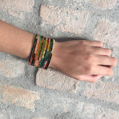 Bracelete de Crochê Rainbow