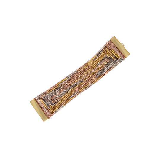 Bracelete de Crochê Mix Trio Gold
