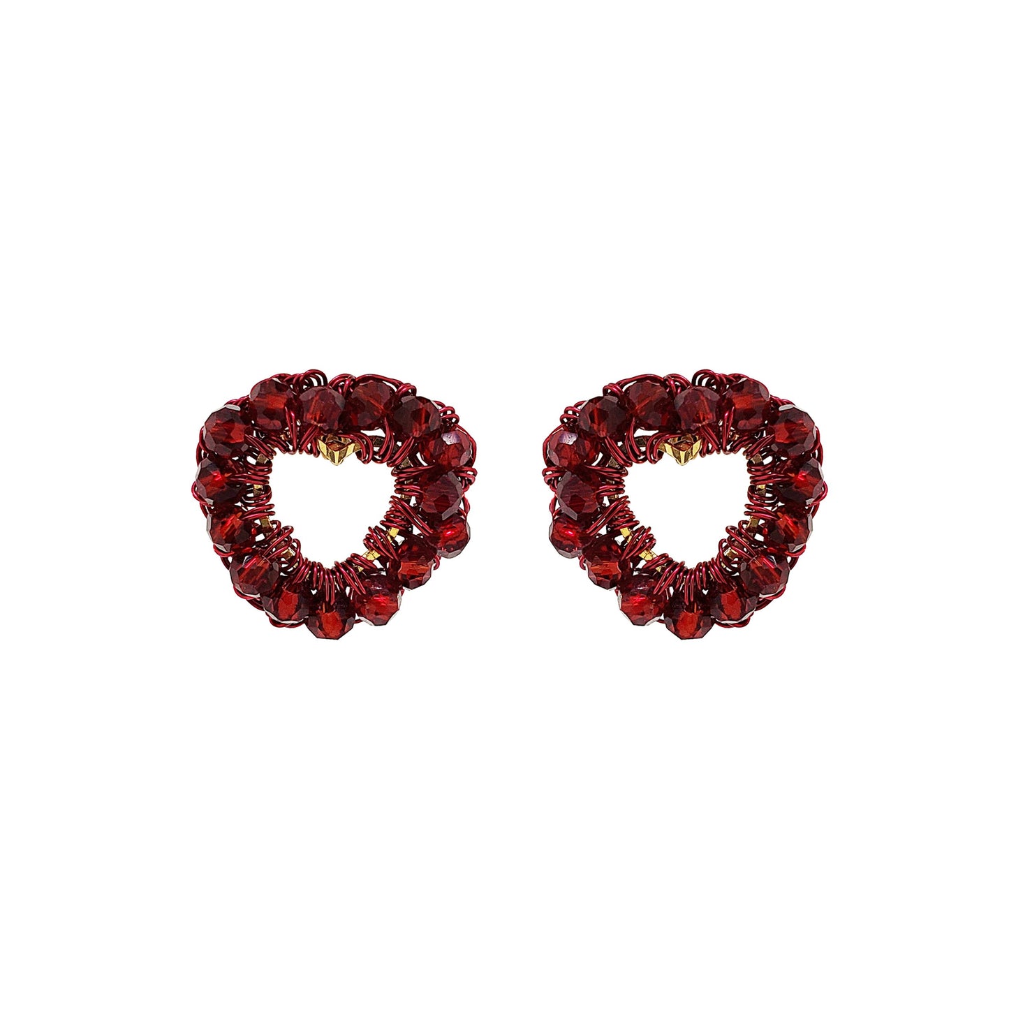 Brinco de Crochê Queen's Kiss Mini Posts Wild Cards Vermelho