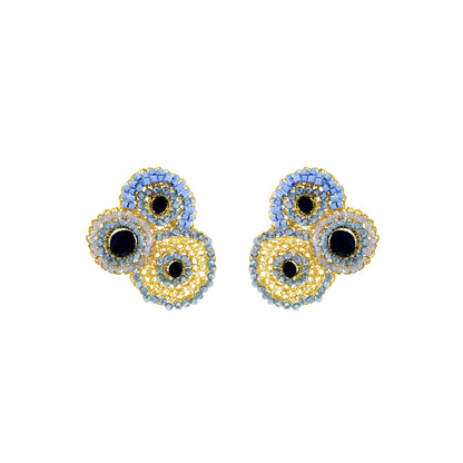 Brinco de Crochê Minerva Maxi Post Sky Blue