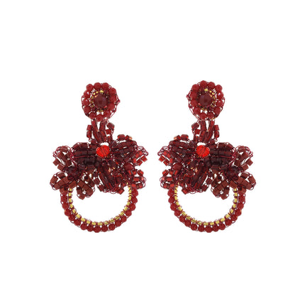 Brinco de Crochê Garden Mini Posts Wild Cards Vermelho