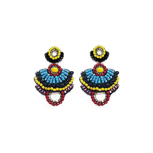 Brinco de Crochê Multicolor Delicado