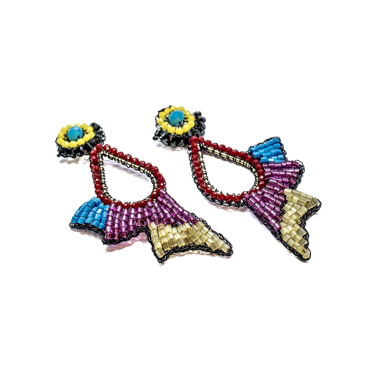 Brinco de Crochê Multicolor Uni