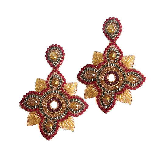Brinco de Crochê Estrela Golden