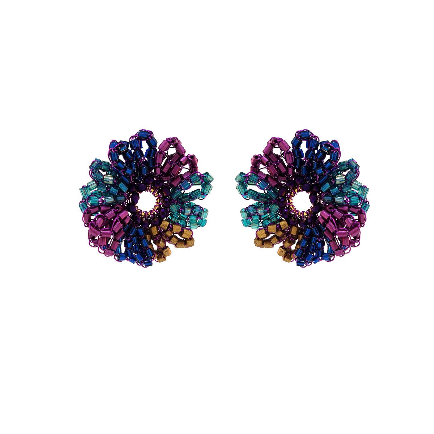 Brinco de Crochê Flor Amazon