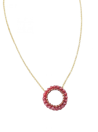 Colar de Crochê Esfera Vermelho