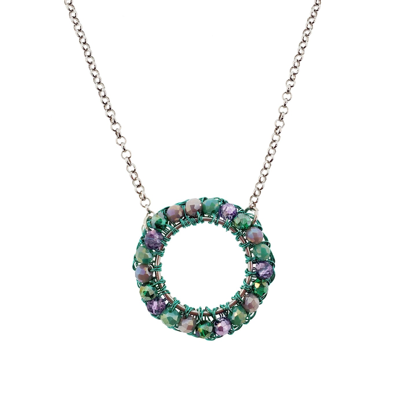 Colar Ellie Aurora Lilás e Verde Sale