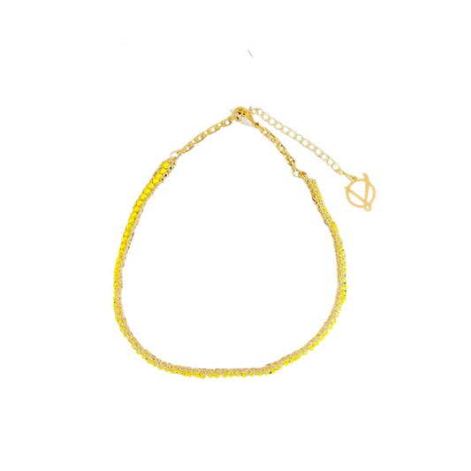 Colar de Crochê Choker Amarelo Sale