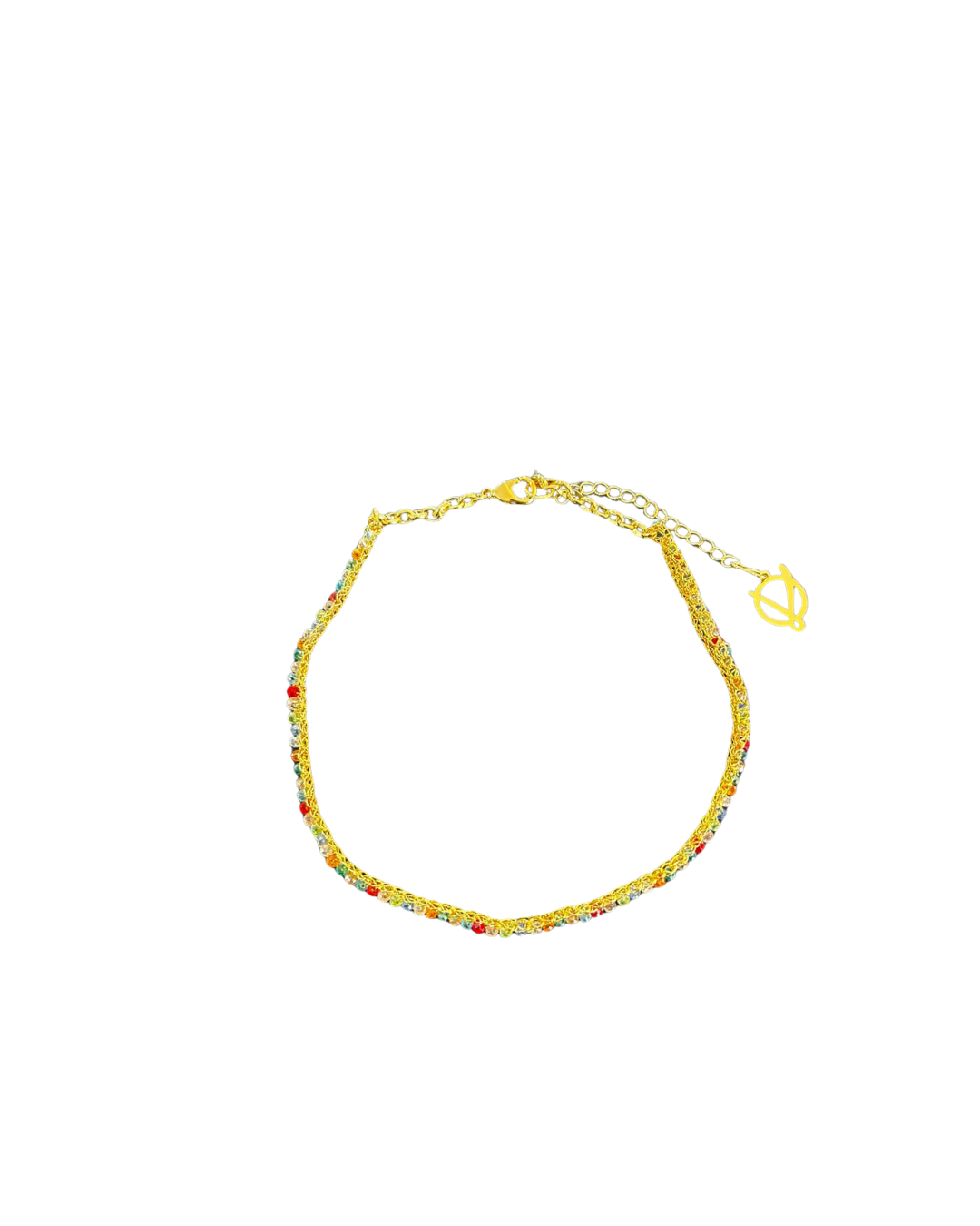 Colar de Crochê Choker Colorido