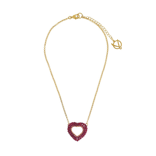 Colar de Crochê Queen's Heart Mini Wild Cards Vermelho