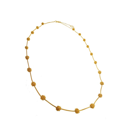 Colar de Crochê Long Details Dourado