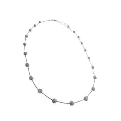 Colar de Crochê Long Details Palladium
