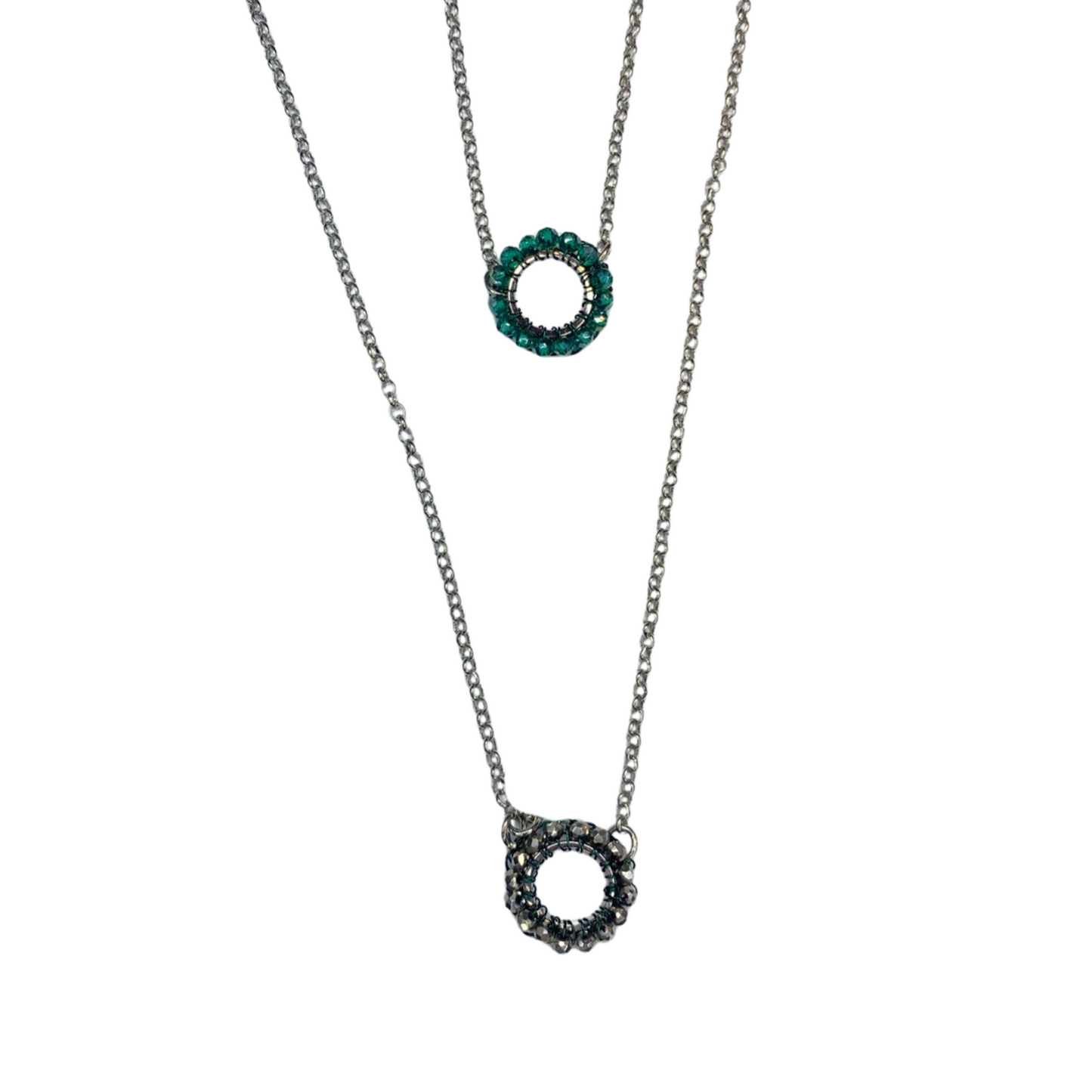 Colar de Crochê Escapulário Mini Esfera Verde Sale