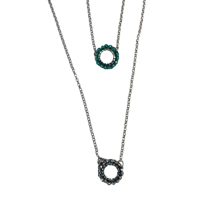 Colar de Crochê Escapulário Mini Esfera Verde Sale
