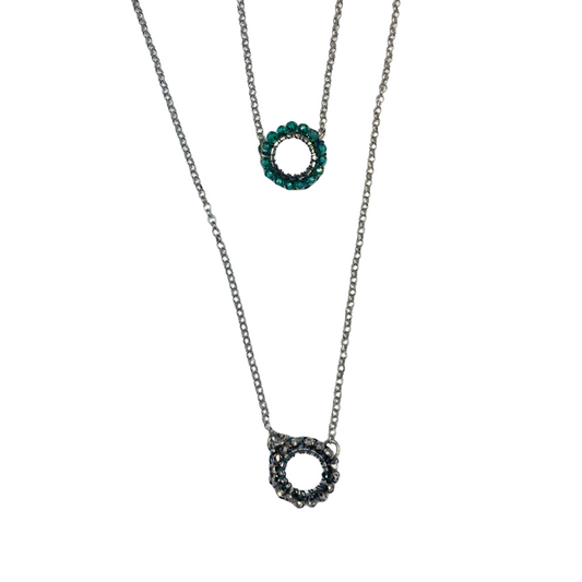Colar de Crochê Escapulário Mini Esfera Verde Sale