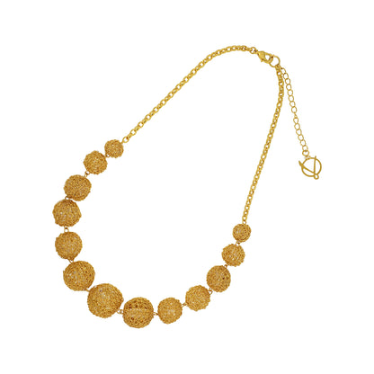 Colar de Crochê Dourado Delux
