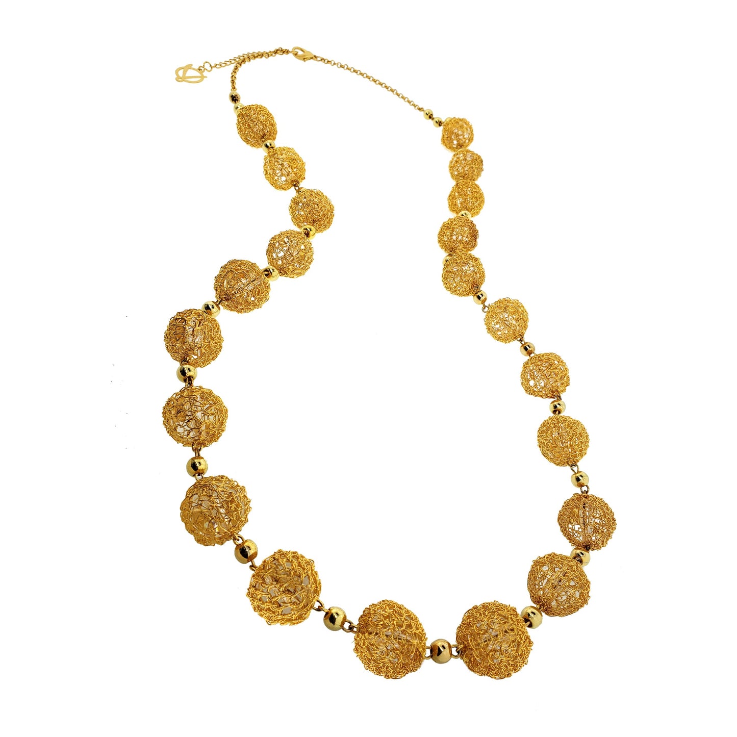 Colar de Crochê Long Delux Dourado