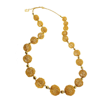 Colar de Crochê Long Delux Dourado