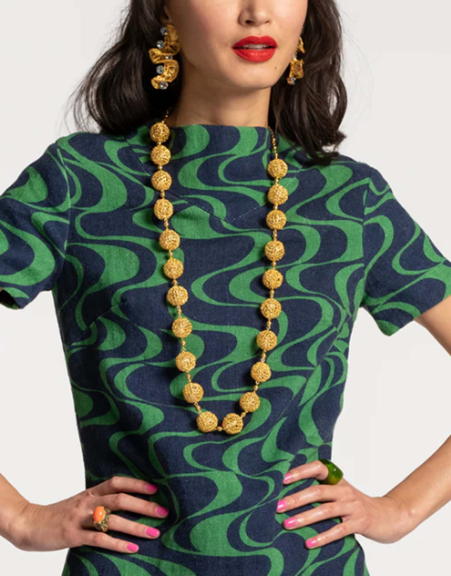 Colar de Crochê Long Delux Dourado