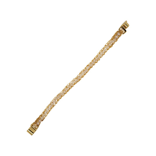 Bracelete de Crochê Narrow Cristal Transparente