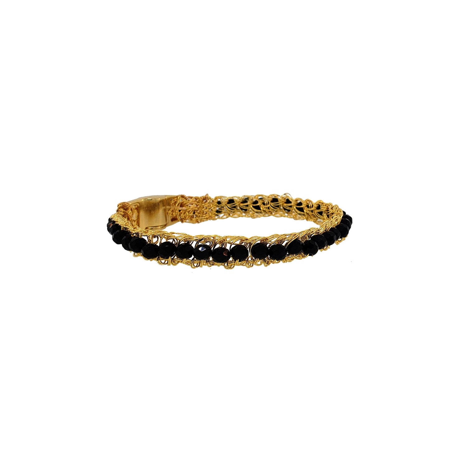 Bracelete de Crochê Narrow Cristal Black