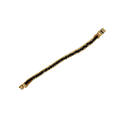 Bracelete de Crochê Narrow Cristal Black