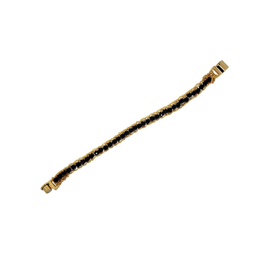 Bracelete de Crochê Narrow Cristal Black