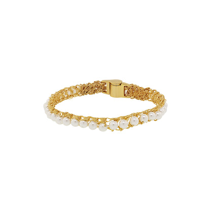 Bracelete de Crochê Narrow Pérola