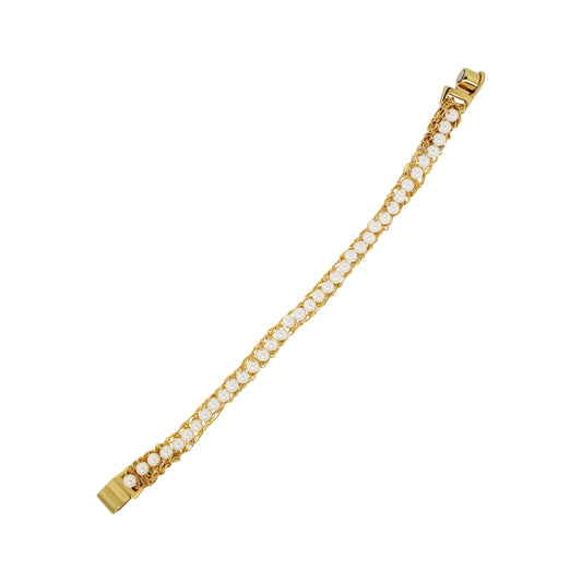 Bracelete de Crochê Narrow Pérola