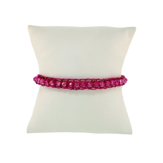 Bracelete de Crochê Molly Pink Eletric Warmth Mix