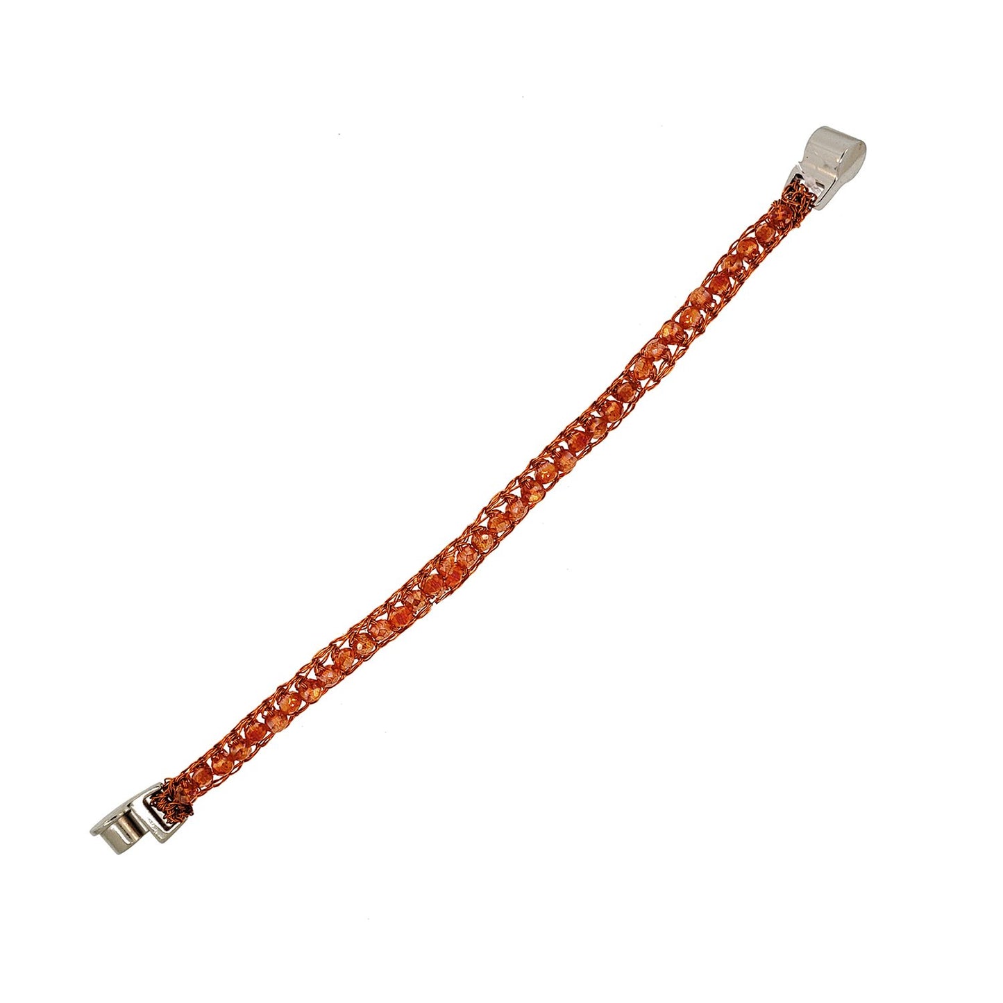 Bracelete de Crochê Narrow Neon Vibe Coral
