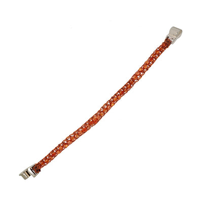 Bracelete de Crochê Narrow Neon Vibe Coral